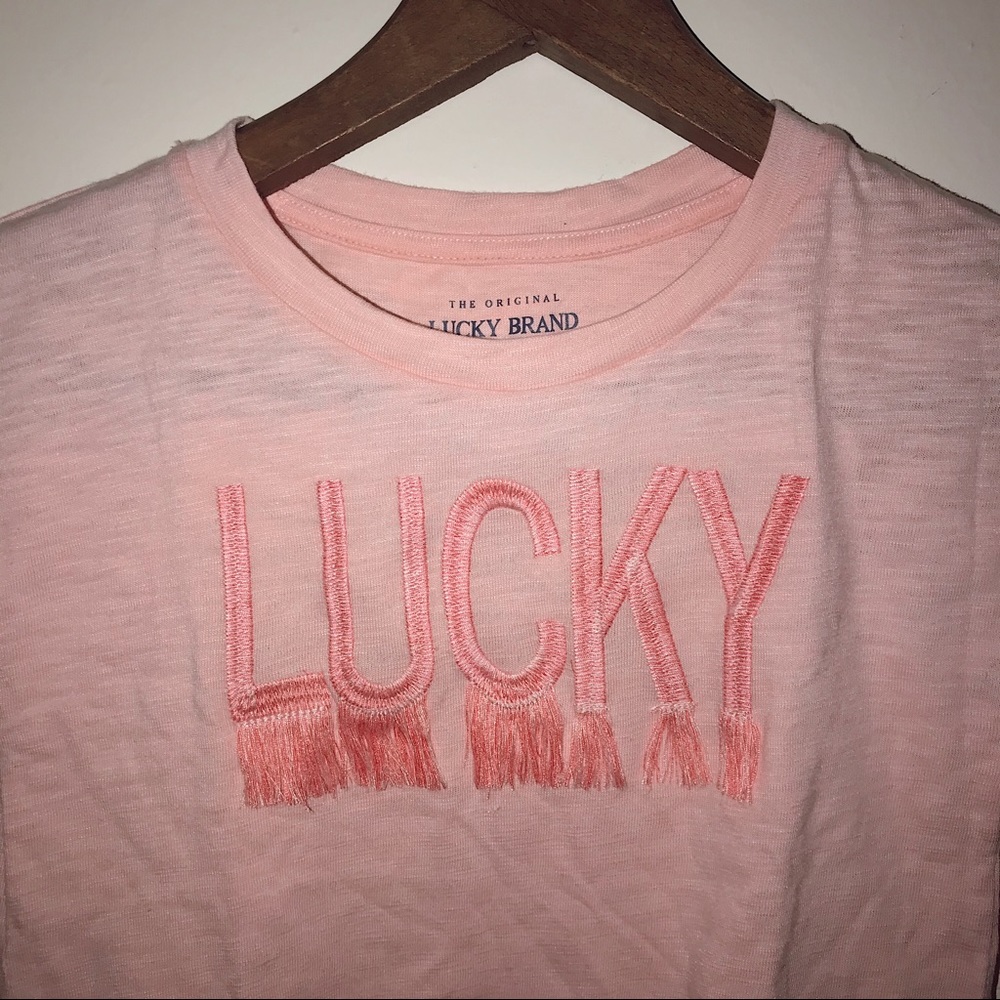 NWT Lucky Brand light pink short sleeve girls - Picture 2 of 6